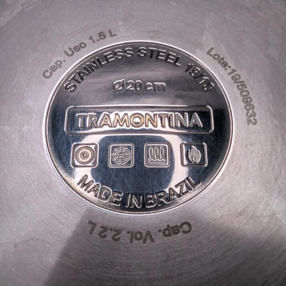 Tramontina 18/10 Stainless Steel Cookware Set 2 Qt Saucepan Skillet Frying Pan